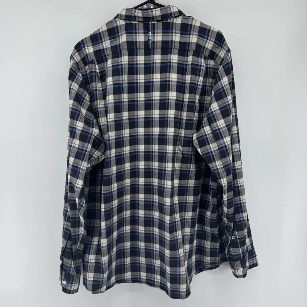 Banana Republic Luxe Flannel Shirt XL Plaid Button Down‎ Long Sleeve - Picture 6 of 9